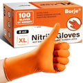 Borje Orange 8 Mil Nitrile Disposable Gloves by Borje