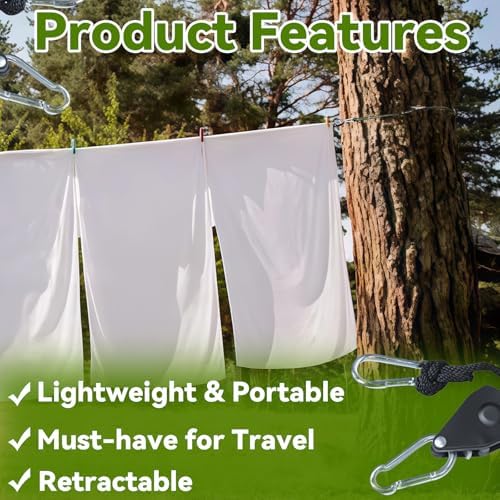 2PCS Retractable Travel Clothesline - Image 4
