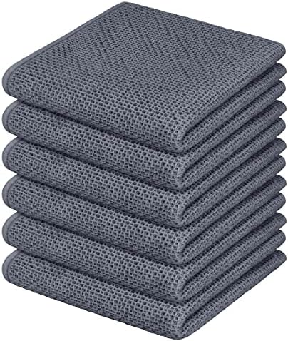 Nialnant 6 Pack Kitchen Towels, Large 100% Cotton Kitchen Hand Towels, Dish by Nialnant