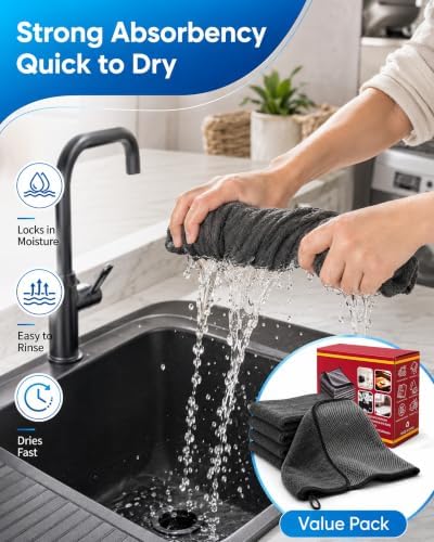 Genie Cloth Magic Cloth, Magic Cleaning Cloth Lint Free Microfiber Cloths - Image 5
