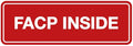 Signs ByLITA Standard FACP Inside Sign | Fire Safety Signage (Red) - Medium 10 Pack