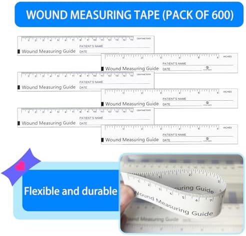 600 Pcs Wound Measuring Tape 6 Inch Wound Ruler Double Sided Disposable Paper - Image 4