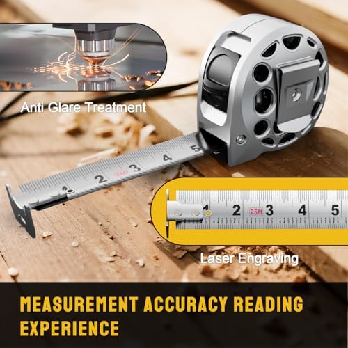 STEELITE Tape Measure 25'FT Stainless Steel Waterproof & Rustproof Retractable - Image 3
