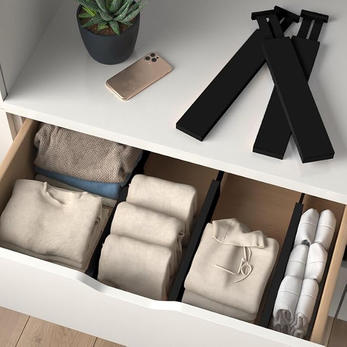 6-Pack Drawer Dividers 2.6-Inch High Dresser Organizer 16 to 22 Inch, Spring - Image 9