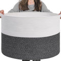 INDRESSME XXXLarge Woven Rope Blanket Basket Living Room by INDRESSME