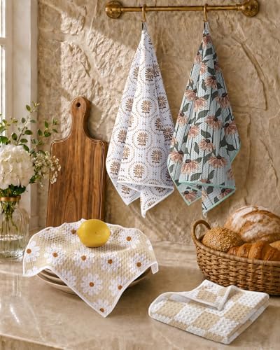 Miss Adola Reversible Microfiber Kitchen Towels Set of 2, Dusky Garden - Image 5