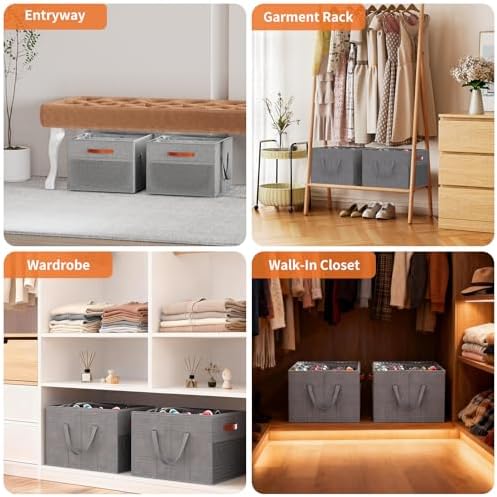 Aokeyee 2 Pack Shoe Organizer for Closet, Stackable Shoe Storage Box - Image 7