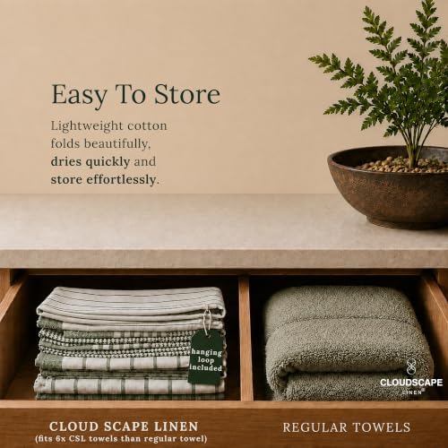 Cloud Scape Pack of 12 Kitchen Towels, Absorbent & Oversized - Image 7