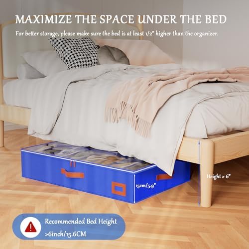 homyfort Under Bed Shoe Storage Organizer, Underbed Shoes Storage Containers - Image 4