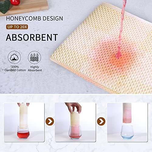 Mordimy Cotton Waffle Weave Dish Cloths, 6 Pack - Image 3