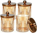 Flrolove 10oz 4 Pack Amber Glass Apothecary Jars by Flrolove