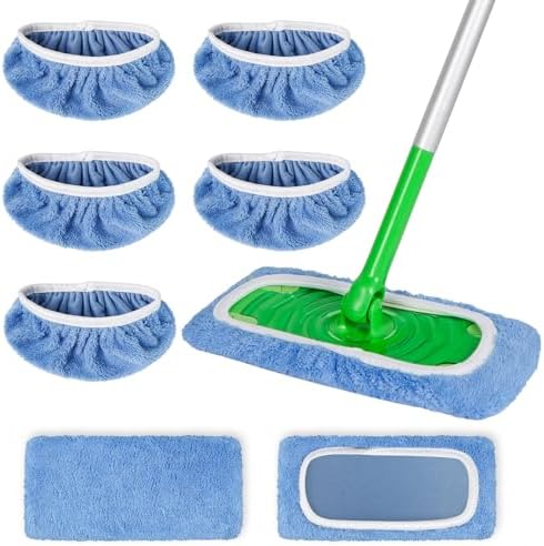 AmaVins 5 Pack Reusable Microfiber Mop Pads Compatible by AmaVins