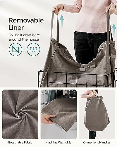 SONGMICS Laundry Hamper, Collapsible, 29 Gal. - Image 6