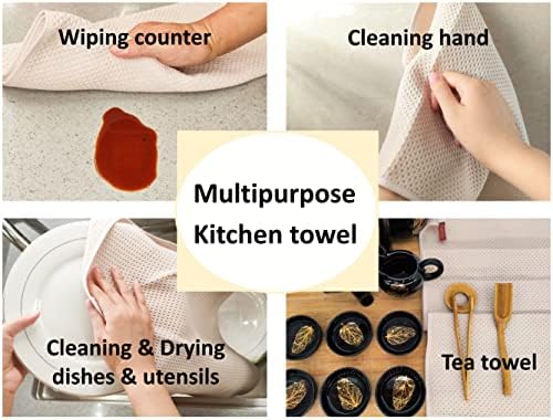 Kitchen Hand Towels 100% Cotton Waffle Weave Dish Towel - Image 6