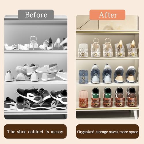 Shoe Slots Organizer, Adjustable 10 Pack Shoe Stacker - Image 3