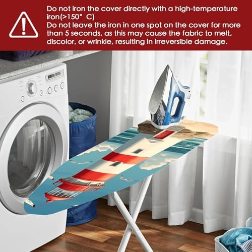 Nuxovilar Lighthouse Seagulls Ironing Board Cover 15x54 Polyester - Image 6