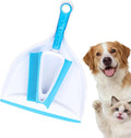 Pet Hair Rubber Brush with Mini Dustpan – Double Sided, Soft Rubber by CHANHOO