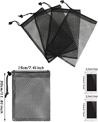 TecUnite 10 Pack Mesh Drawstring Bags - Image 2