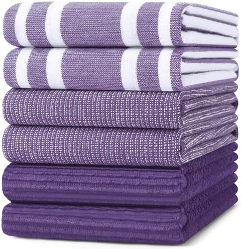 Homaxy Cotton 380 GSM Premium Kitchen Towels, 6 Pack by Homaxy