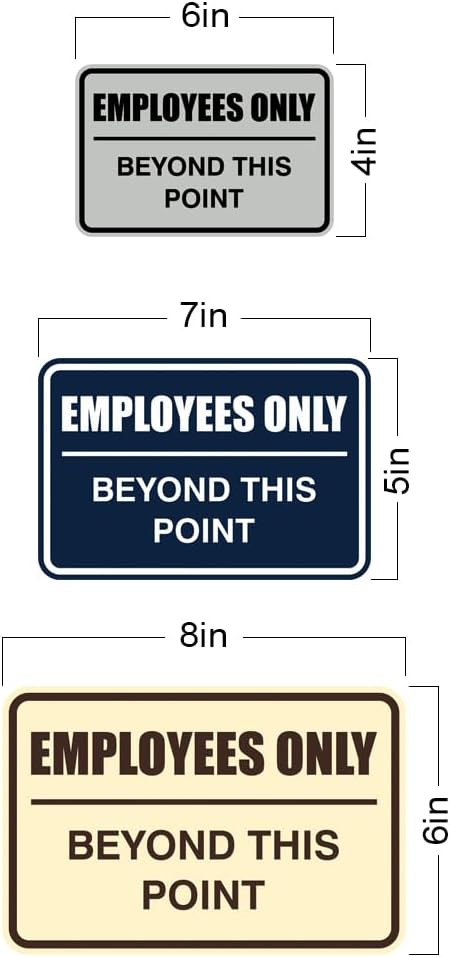 All Quality Classic Framed Employees Only Beyond This Point Wall or Door Sign | Easy to Install Business Signage - Medium (Dark Brown) 1 Pack