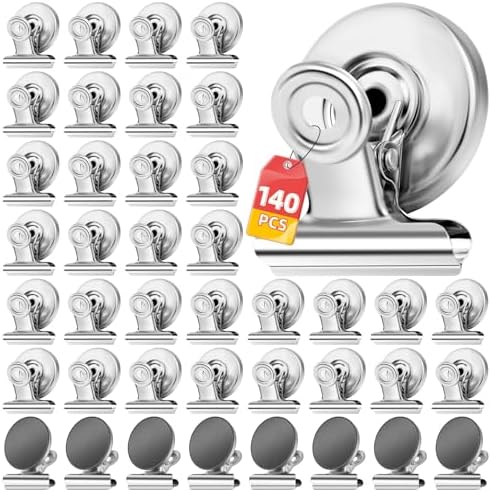 VNDUEEY 140 Pack Fridge Magnets Refrigerator Magnets, Strong Magnetic Clips by VNDUEEY