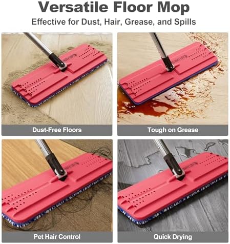 JOYMOOP Flat Mop Replacement Set, Microfiber Cleaning Tool - Image 4