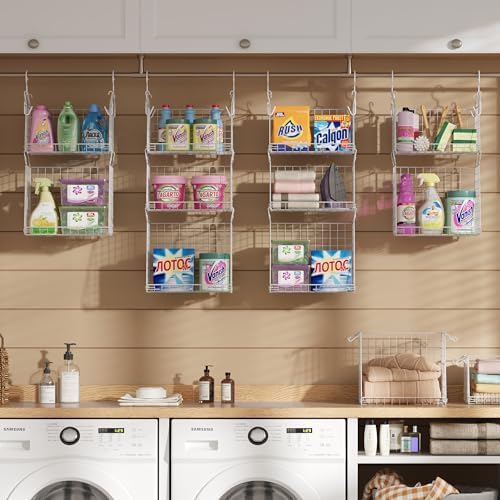 Sonyabecca 5-Tier Hanging Laundry Basket Organizer: Foldable Wire Shelf Basket - Image 5