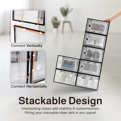 Reli. Shoe Box | Clear Storage Shoe Box Stackable & Compact - Image 6