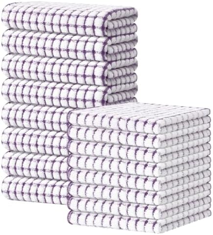 Kitinjoy Cotton 16 Pack Kitchen Towels and Dishcloths Sets by Kitinjoy
