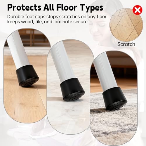 4 Pack Ironing Board Feet Caps, Round Rubber Leg Tip Protectors, Non-Slip - Image 5