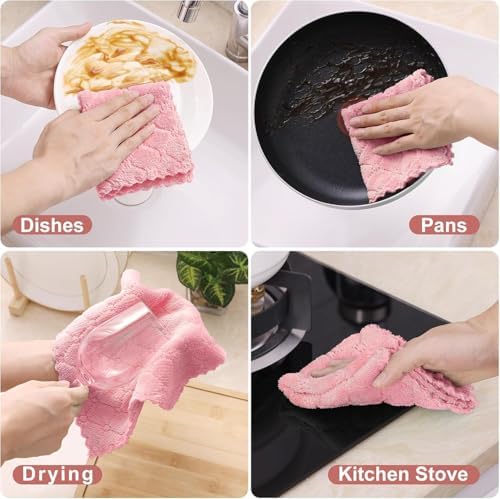 Homaxy 12 Pack Super Soft & Absorbent Dish Cloths - Image 4