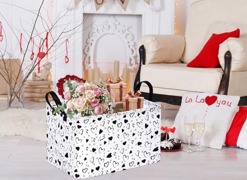 MAIZMZ Girls Empty Gift Basket Heart Print Storage Cube - Image 7