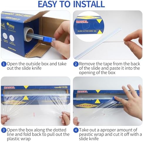 HAUKL Plastic Food Wrap with Slider Cutter - Image 4