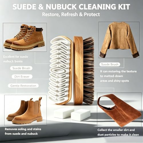 4PCS Suede & Nubuck Shoe Cleaning Brush Kit - Image 5