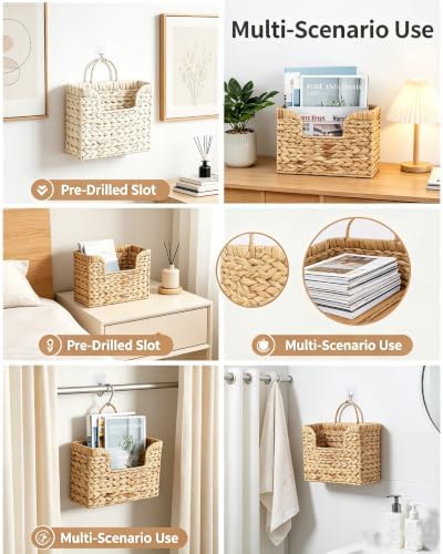 Hanging Woven Magazine Basket - Image 7