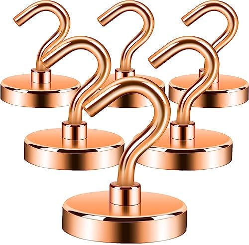 Neosmuk Magnetic Hooks for Cruise Cabins, 130lb Heavy Duty, 6 Pack by Neosmuk