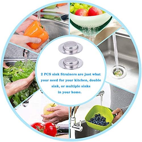 2 Pack 4.5 Inch Stainless Steel Sink Strainer Basket - Image 4
