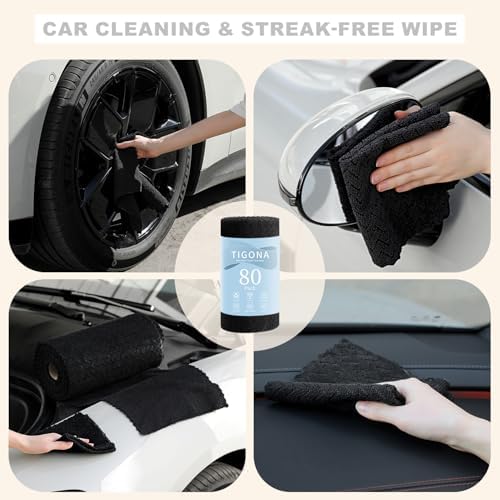 80 Pack Microfiber Cleaning Cloth Roll Reusable Paper Towels 12"x12" Tear Away - Image 6