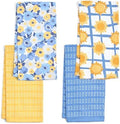 Ritz 4-Piece Kitchen Towel Set, Field Blossoms Floral & Le Soleil Sun Grid by RITZ