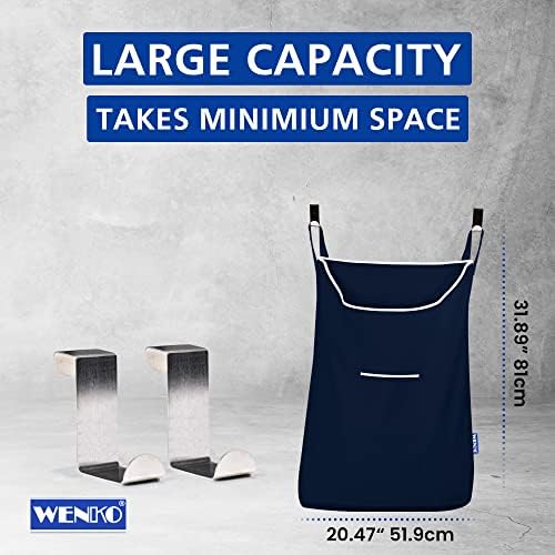 WENKO Laundry Hamper Bag Hanging, Over The Door Basket - Image 5