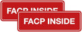 Signs ByLITA Standard FACP Inside Sign | Fire Safety Signage (Red) - Small 2 Pack