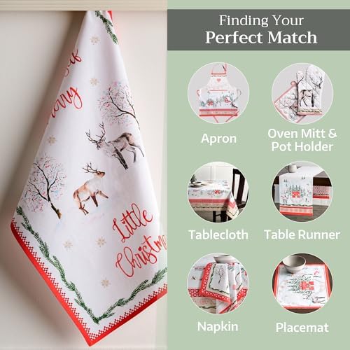 Maison d' Hermine Kitchen Towels Set of 3 Reusable 100% Cotton 27.50" x 20" - Image 5