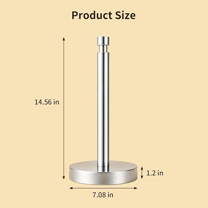 YUMORE 3.9lbs Heavy Duty Paper Towel Holder Countertop Weighted Base - Image 3