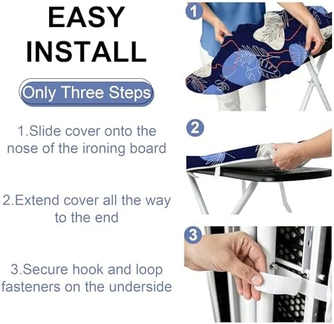 Minimalist Ironing Board Cover and Pad 15x54 Inch, 100% Cotton Surface Thick - Image 4