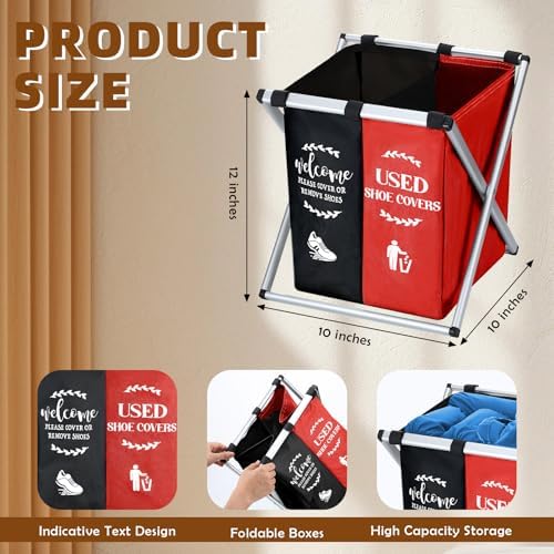 Wonderjune Foldable Disposable Shoe Cover Box Dispenser - Image 2