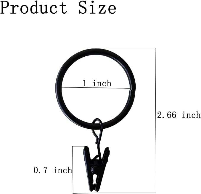 16 Pack Openable Curtain Rings - Image 2