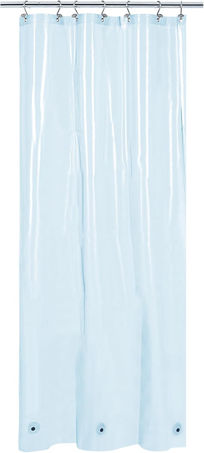 Barossa Design Clear Blue Stall Shower Curtain Liner - Image 8