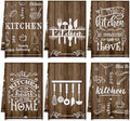 Bencailor 6 Pcs Brown Kitchen Towels Decorative Sets Dish Towels Absorbent Fast by Bencailor