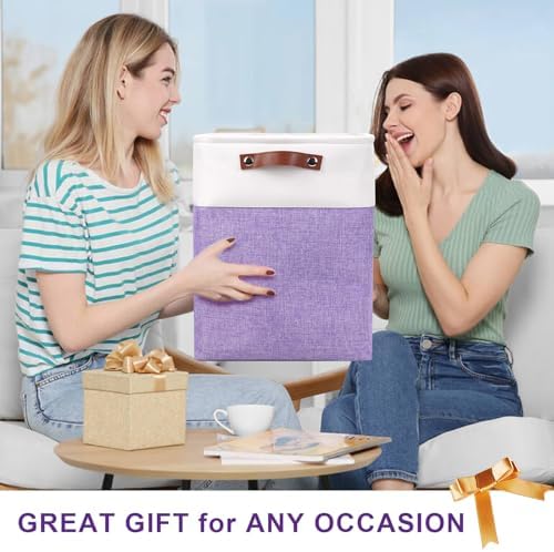 Bagnizer Large Fabric Storage Baskets | 50L Storage Bins, Decorative Linen - Image 7