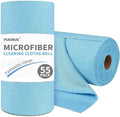 Puomue 55 Pack Microfiber Cleaning Cloth Roll, Tear Away Reusable Paper Towels by Puomue